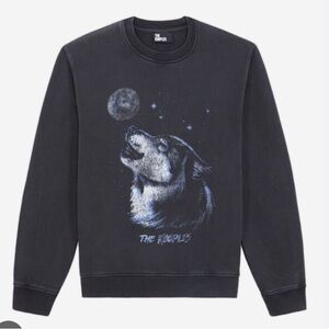 The Kooples Charcoal Wolf Graphic Sweater